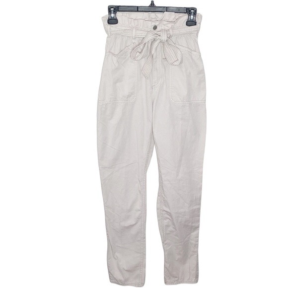 Abercrombie & Fitch paperbag ultra high waist front tie carpenter pants size XS - Picture 1 of 12